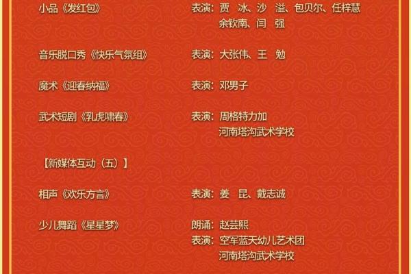 2022春晚节目单表