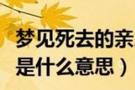 梦到已经死去的人出现
