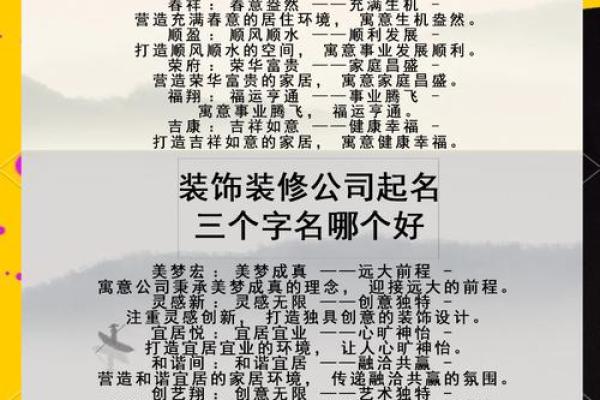 装饰公司名字-名字大全姓名