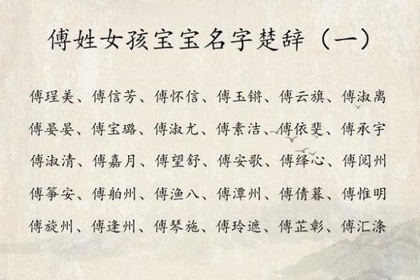 傅姓女孩名字大全-傅姓女孩起名字大全-傅姓名字大全姓名